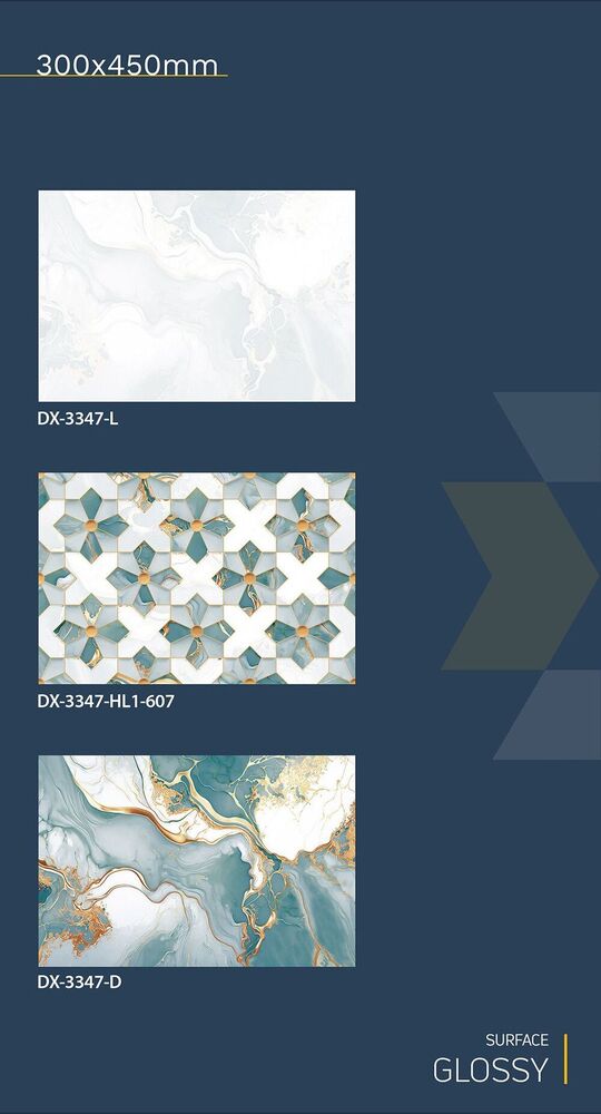 30x45 Ceramic Wall Tiles golden series concept