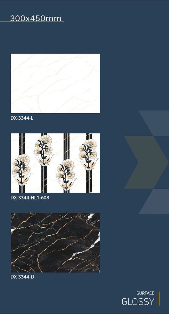 30x45 Ceramic Wall Tiles golden series concept