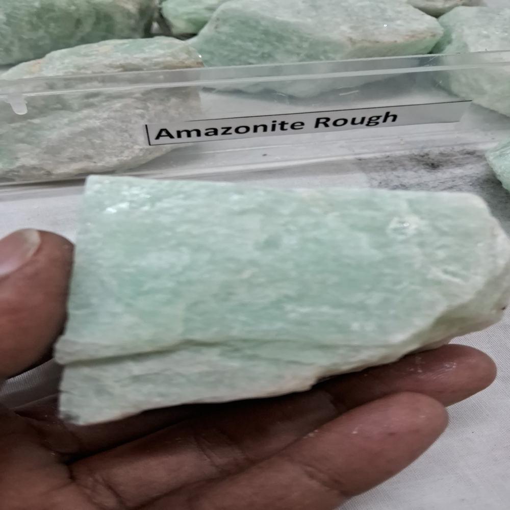 Amazonite Rough Stone - Color: Green