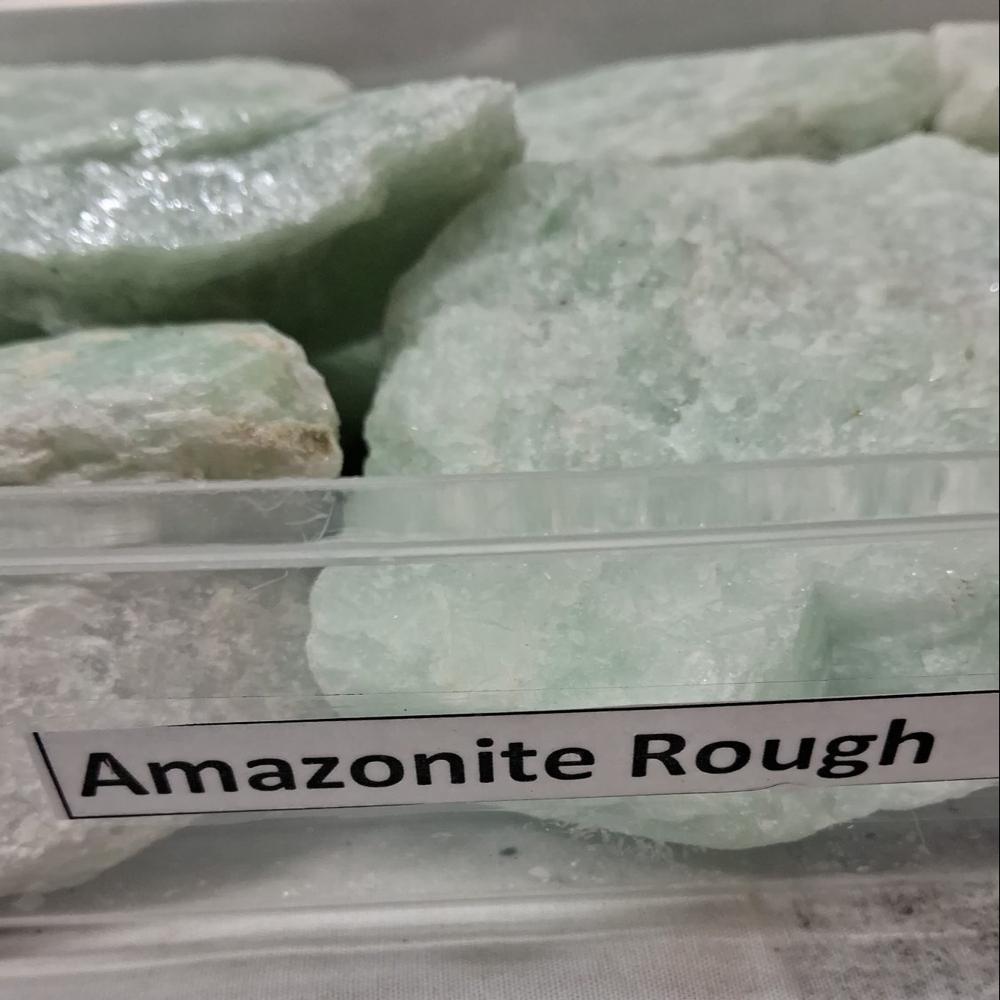 Amazonite Rough Stone - Color: Green