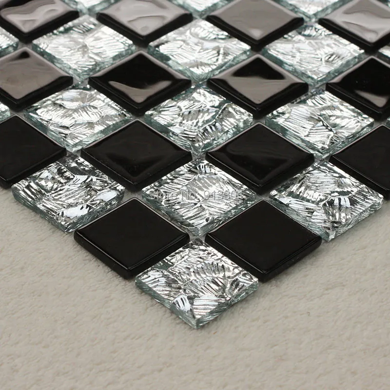 Black And White Wall Panel - Glass Material, 1x1 Feet Size, Glossy Finish, Perfect For Industrial Wall Applications - Sleek Modern Design