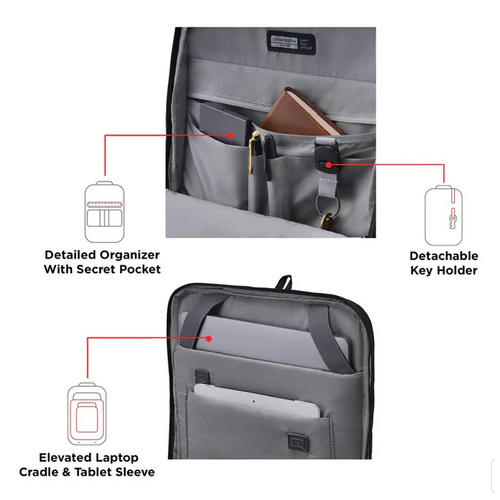 Axiron 3-in-1 Laptop Backpack - Color: Black