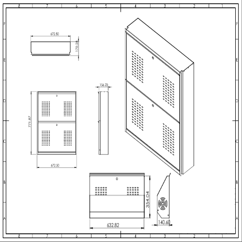 Wall Mounted Shoe Racks - 2 Shelves