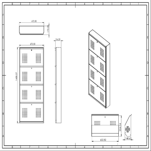 Wall Mounted Shoe Racks - 4 shelves