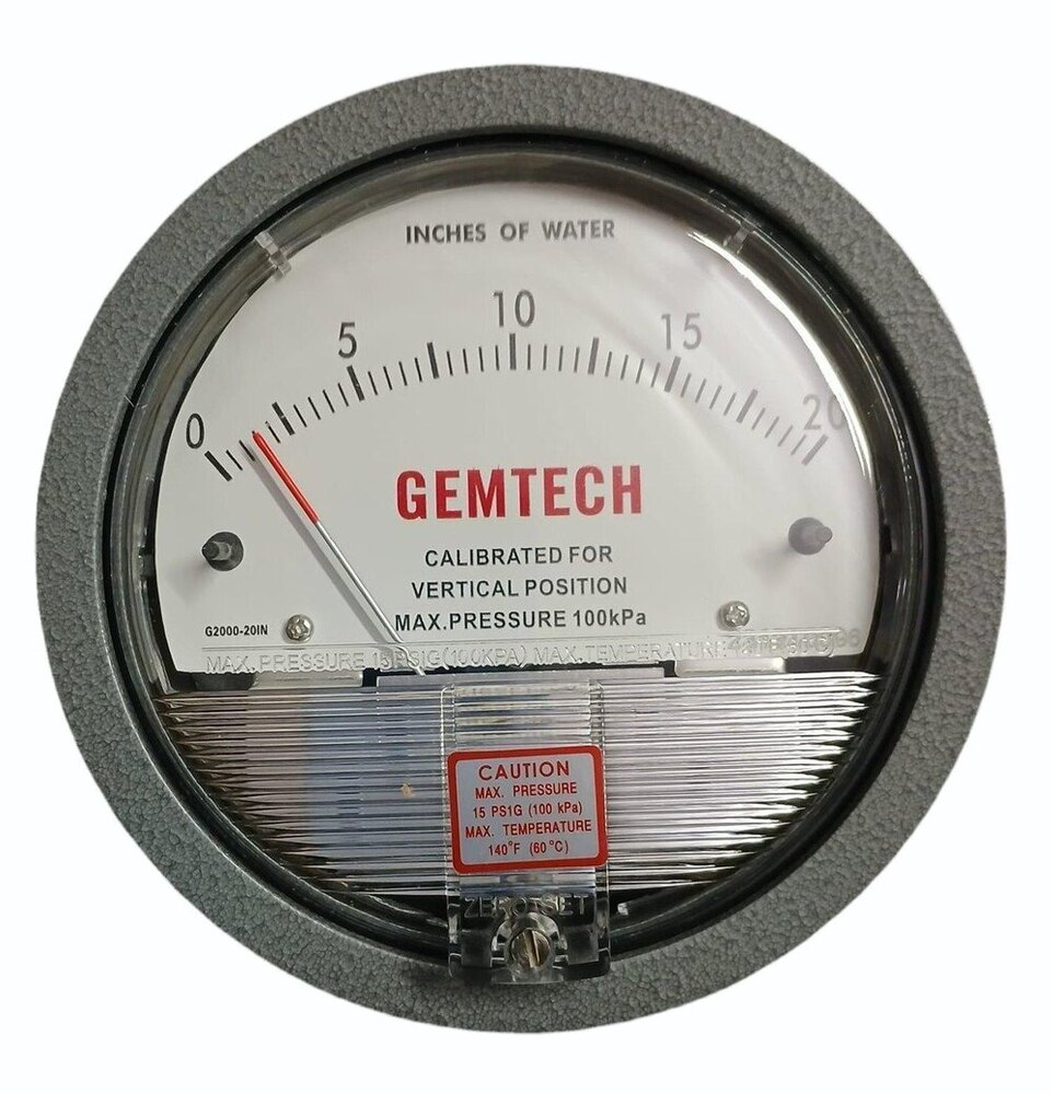 GEMTECH DIFFERENTIAL PRESSURE GAUGE IN Soniyana Industrial Area Rajasthan
