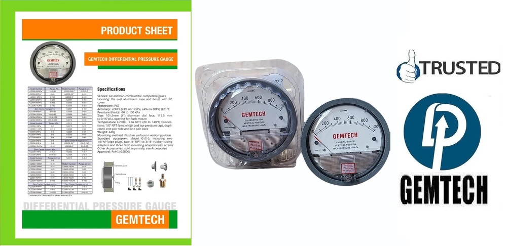 GEMTECH Differential Pressure Gauges Suppliers in Mira Bhayandar Maharashtra