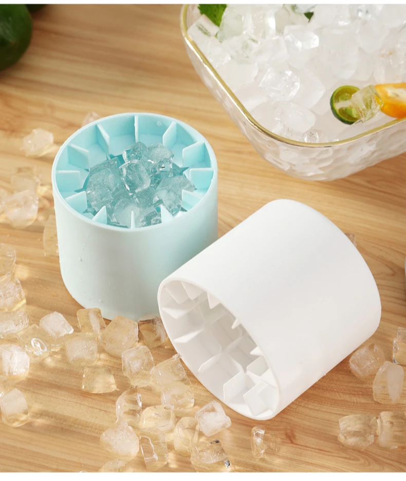 Silicone Ice Cubes Bucket Cylinder - Silicone Material, Available In Different Sizes | Manual Installation For Home And Hotel Use