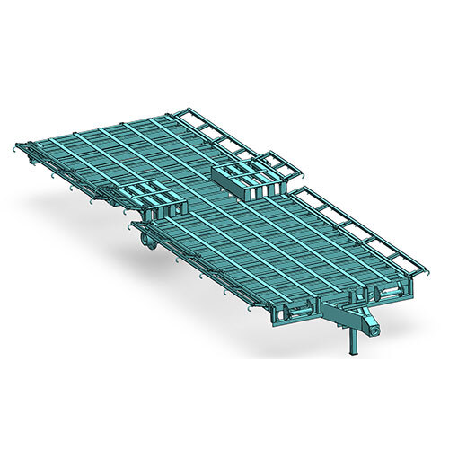 Platform Trolley With Side Foldings - Material: Mild Steel