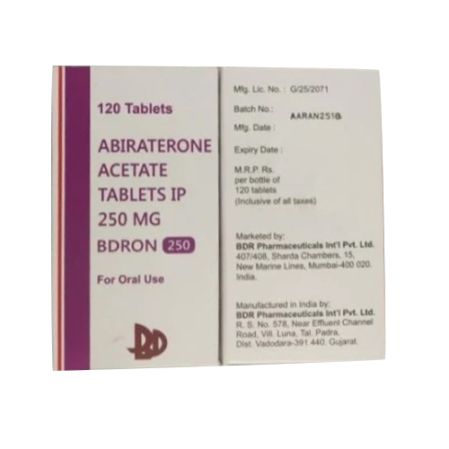 250mg एबिराटेरोन एसीटेट टैबलेट्स आईपी
