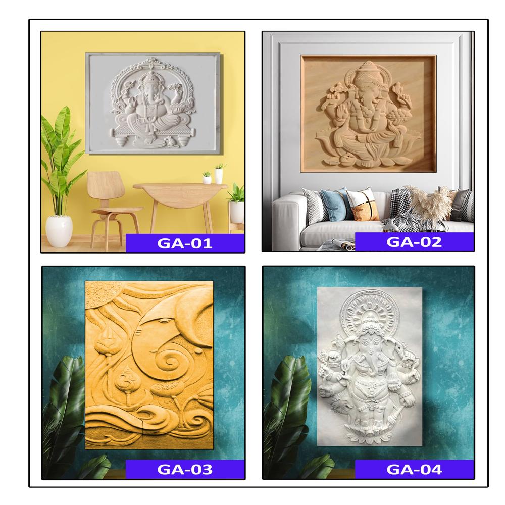 Natural Stone Ganesha Mural