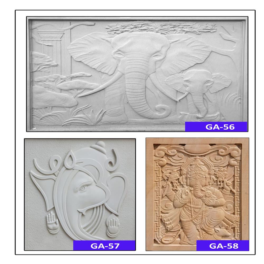 Natural Stone Ganesha Mural