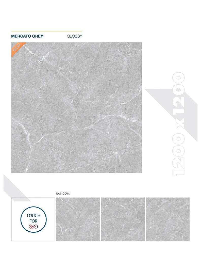 Marble look porcelain tiles