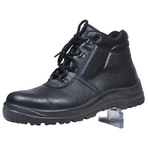 High Ankle Safety Shoes - Color: Black