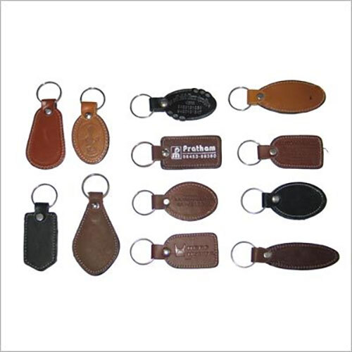 Leather Keyrings - Color: Black And Brown