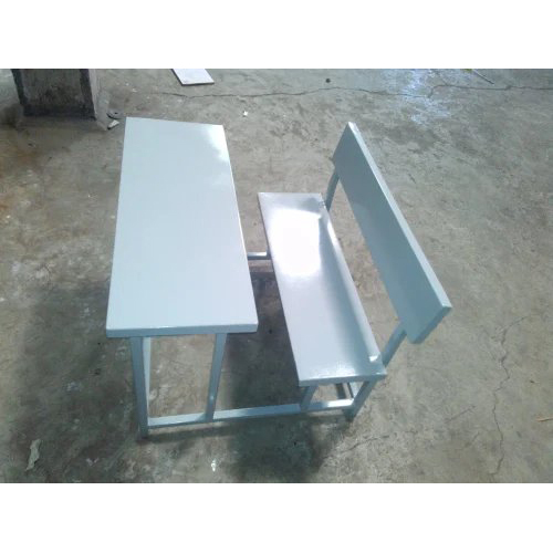 Steel School Bench - Mild Steel, Standard Size, Grey Color | Indoor Use, Polished Finishing, Plain Design For Classrooms