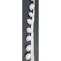 Multicolor Pom Pom Lace - Color: White