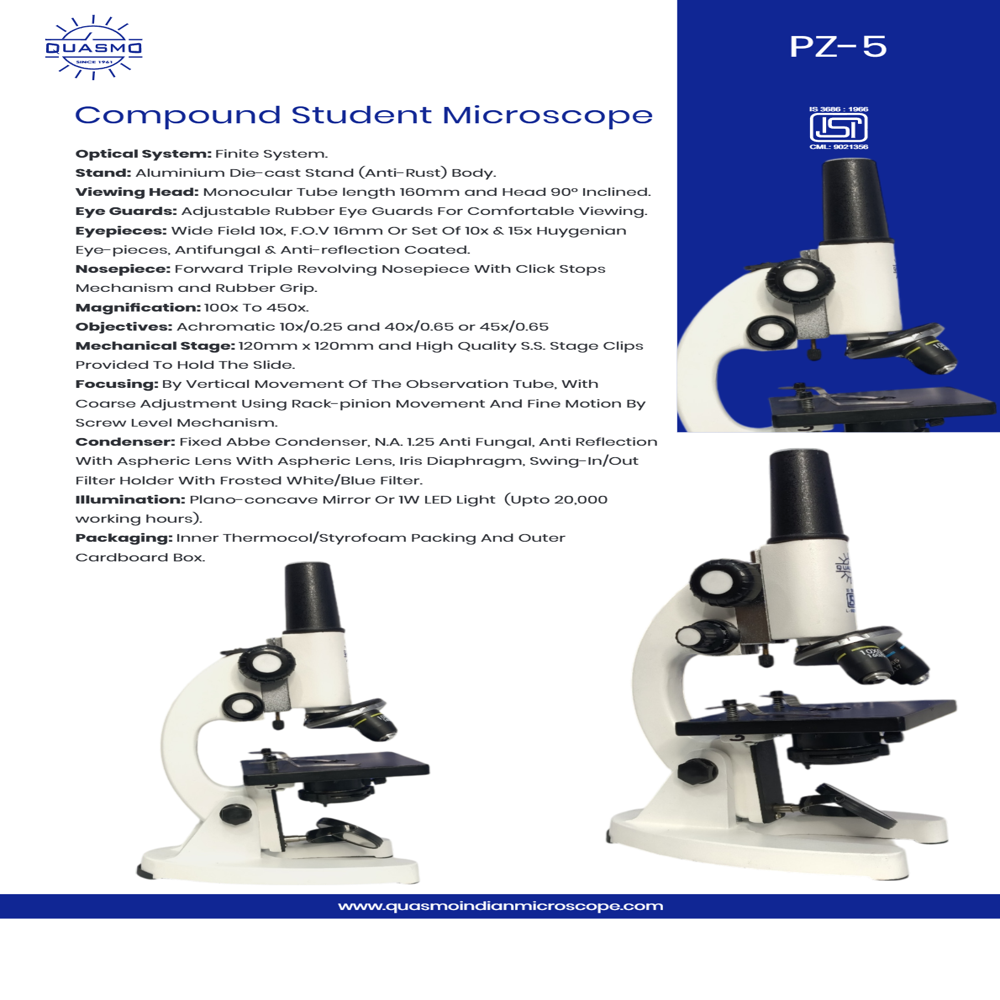 Pz-5 Compound Student Microscope