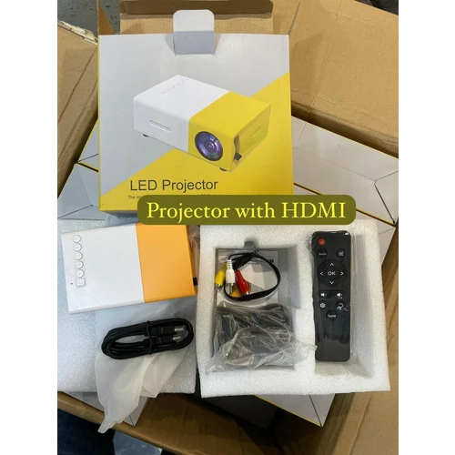 Yellow Led Projector - Color: Black