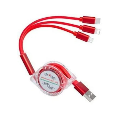 Retro 3 In One Metal Cable - Body Material: Plastic