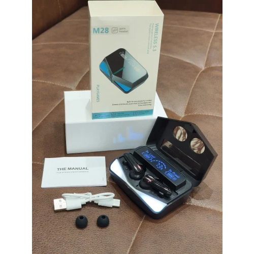 M28 Wireless Earbuds - Body Material: Plastic
