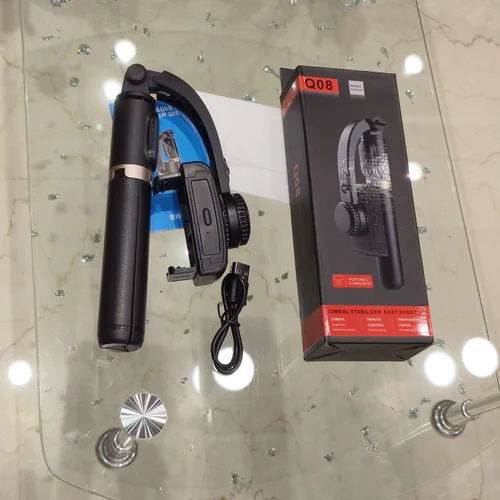Q08 Gimbal Selfie Stick With Tripod Stand - Body Material: Abs+Aluminium Alloy