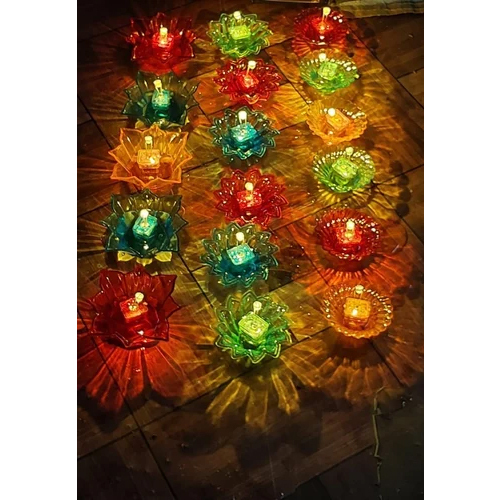 3D Reflection Sensor Diya - Color: Multicolour