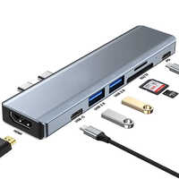 7 In 1 Hub Adapter - Body Material: Metal