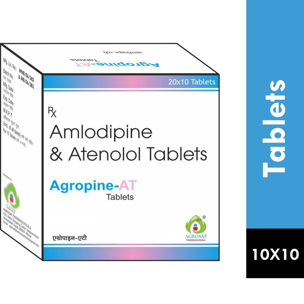 AGROPINE AT TABLET - Amlodipine (5mg) + Atenolol (50mg)