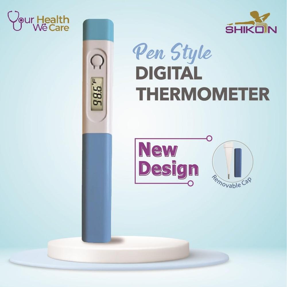 Digital Pen Style Thermometer - Plastic, 90.0â°f ~ 109.9â°f Temperature Range | Quick & Accurate Readings, Dual Display In Fahrenheit & Celsius