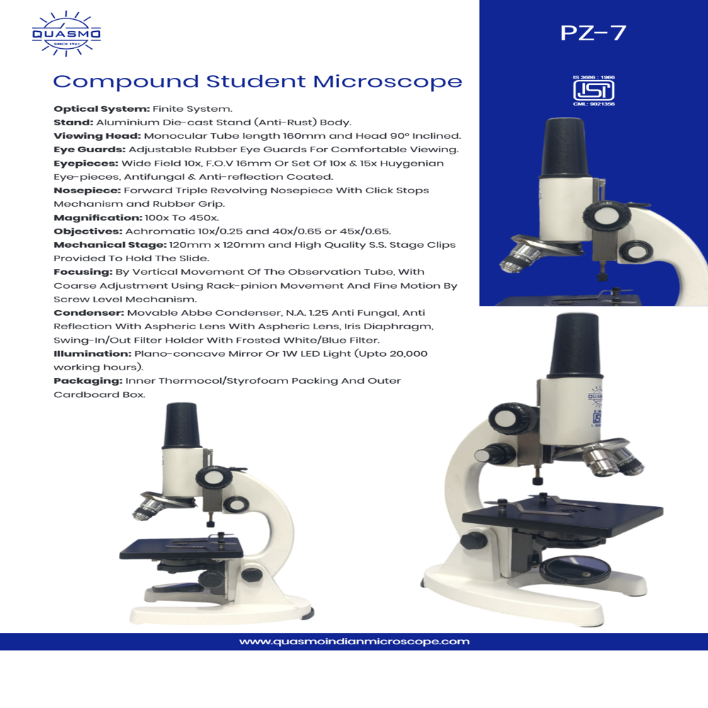 Pz-7 Compound Student Microscope