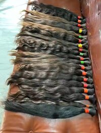 100%Indian Human Raw Bulk Hair Natural Color Remy Hair Extension