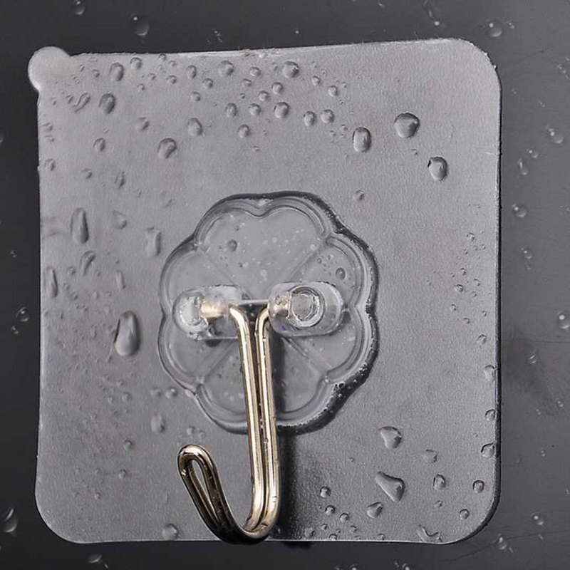 Self Adhesive Wall Hook - Stainless Steel, 6x6 Cm, Square Shape | Durable Utility Hook For Easy Manual Installation And Versatile Use