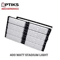 Stadium Light - Aluminum, 600x400x100mm, White | 400W Power, IP65 Rating, 15kg Weight, 2 Years Warranty, Ideal for Sports Field Lighting