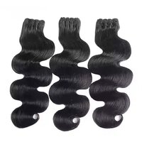 3 Bundles Human Hair Bundles Body Wave Bundles Human Hair Brazilian Virgin Hair Extension  Natural Black Color Human Hair