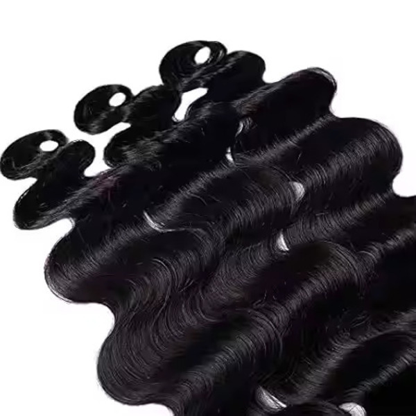 3 Bundles Human Hair Bundles Body Wave Bundles Human Hair Brazilian Virgin Hair Extension  Natural Black Color Human Hair