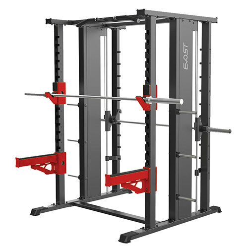 Smith Squat Combo Rack E-7064 एक बहुउपयोगी व्यायाम उपकरण है जो स्क्वाटिंग और वजन उठाने के लिए आदर्श है। यह एक मजबूत और स्थायी निर्माण के साथ आता है, जो उपयोगकर्ताओं को सुरक्षित और प्रभावी रूप से अपने वर्कआउट करने की अनुमति देता है।