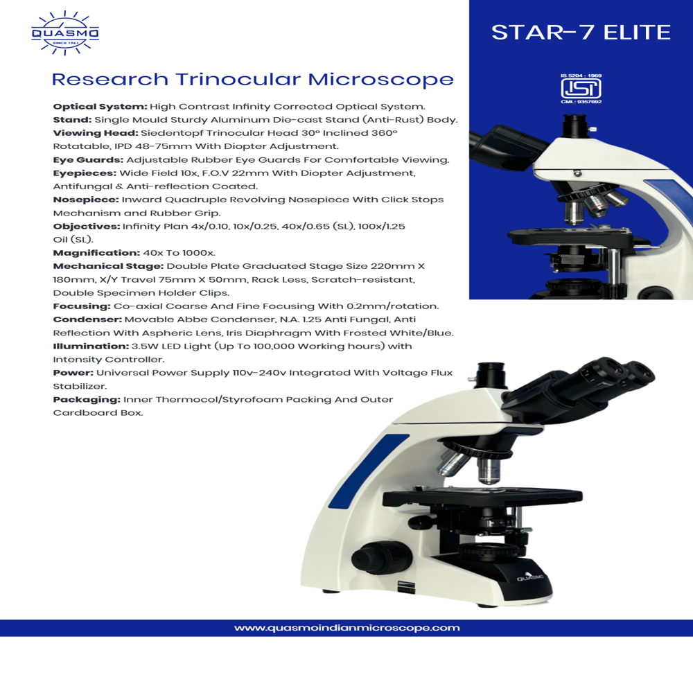 Star -7 Elite Research Trinocular Microscope