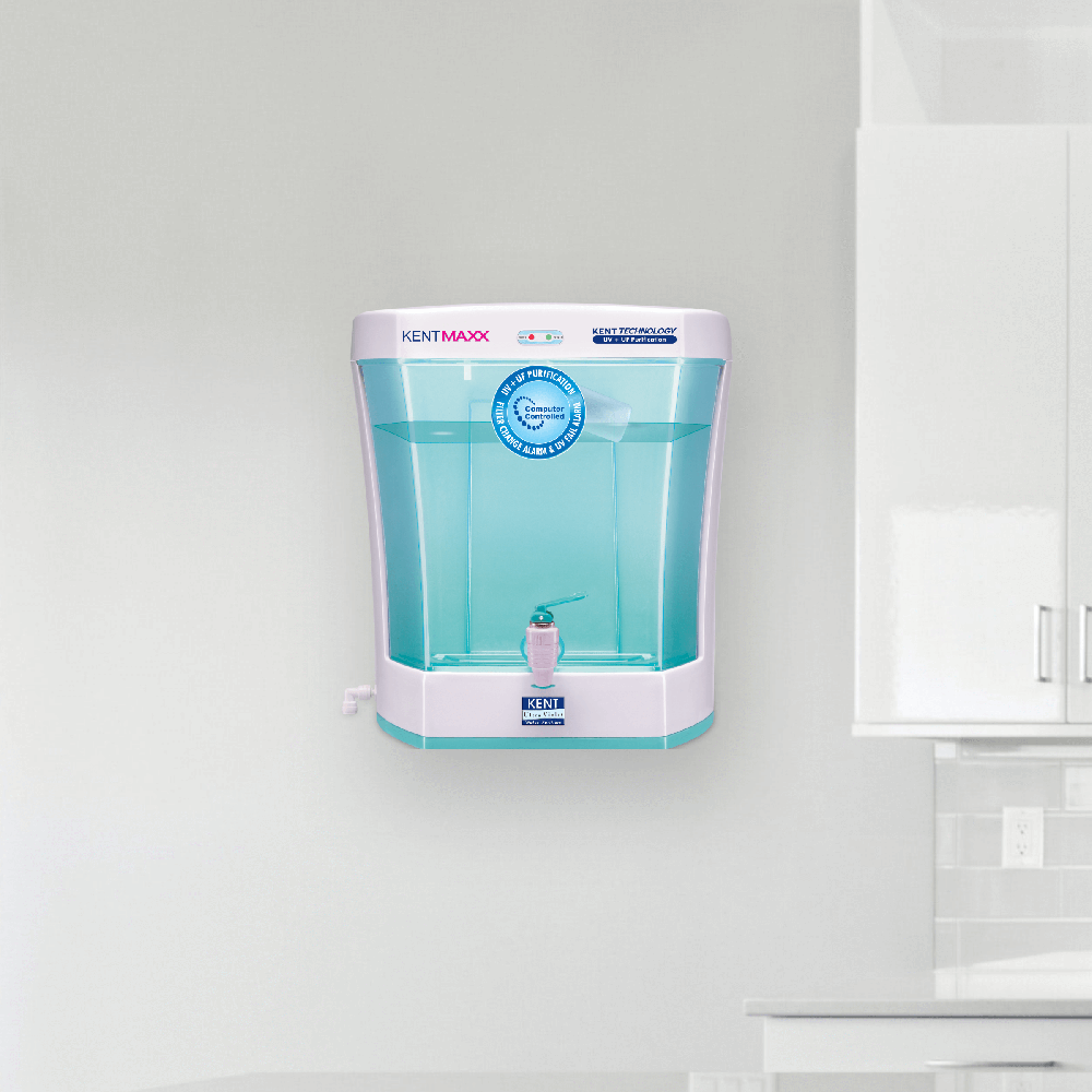 Kent Maxx Uv Water Purifier - 7l Transparent Detachable Tank, Uv+uf Technology, 1l/min Purification, Wall Mount/table-top Installation, 11w Uv Lamp