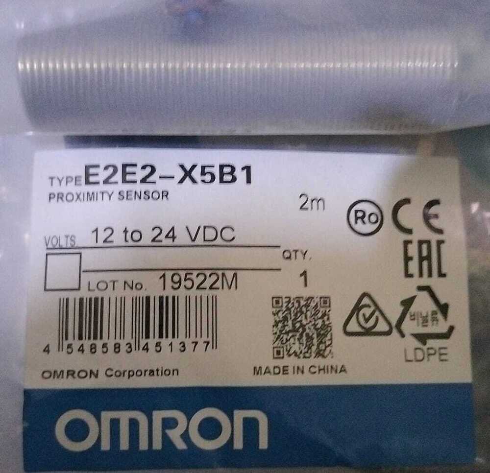 OMRON PROXIMITY SENSOR 12 TO 24VDC, E2E2-X5B1 2M