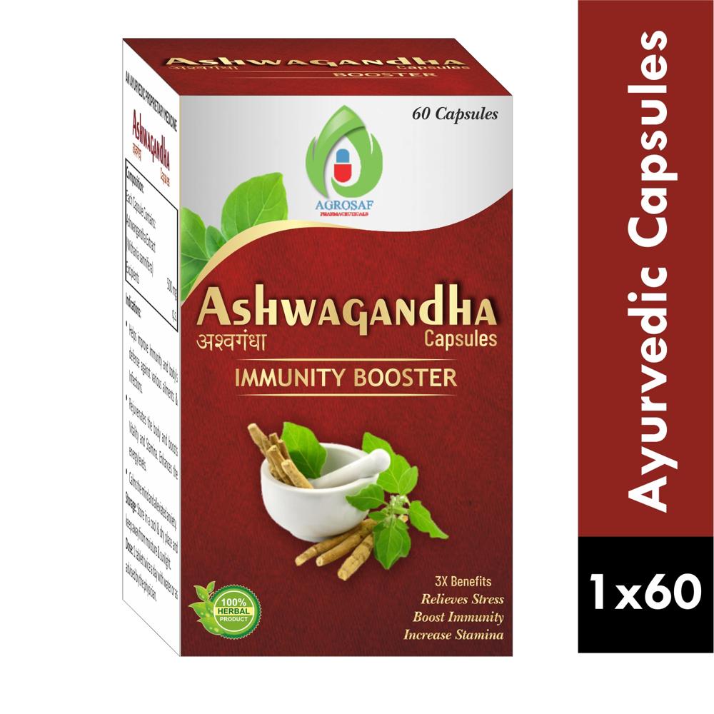 AGROSAF ASHWAGANDHA CAPULES - ASHWAGANDHA EXTRACT (WITHANIA SOMNIFERA 500MG)