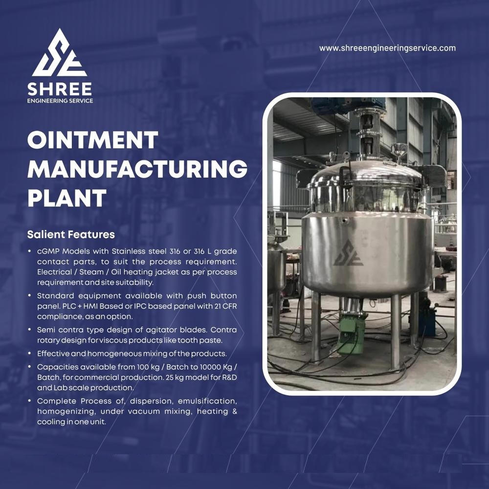 Ointment Manufacturing Plant - Automatic Grade: Semi-Automatic