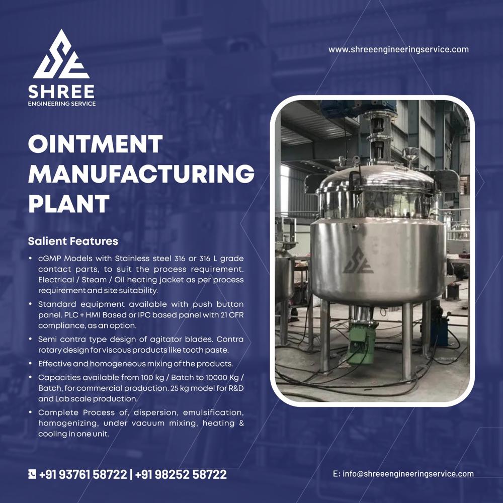 Ointment Manufacturing Plant - Automatic Grade: Semi-automatic