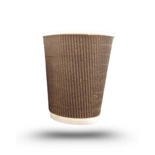 250 Ml Ripple Glass - Color: Brown