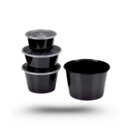750Ml Plastic Food Container - Color: Black