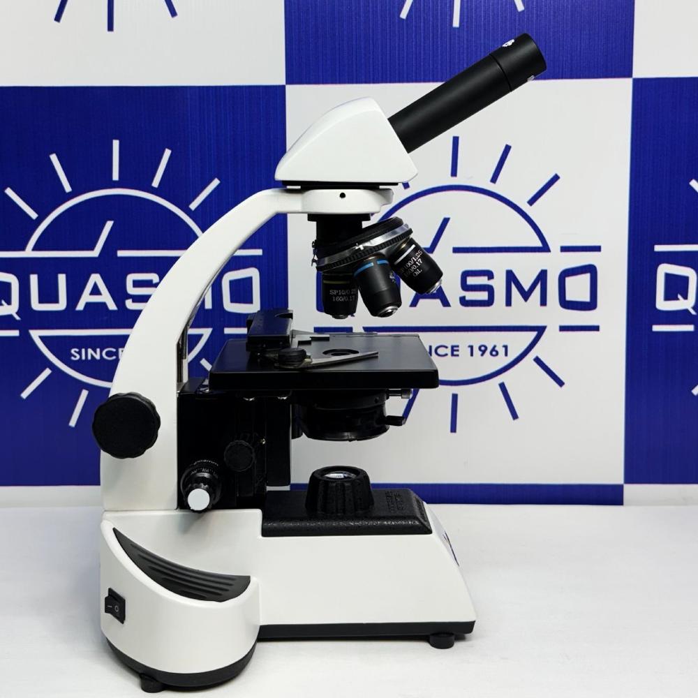Eco Star-m Pathological Monocular Microscope - Aluminium Die-cast Stand, 135mm X 150mm Graduated Stage | Adjustable Rubber Eye Guards, Anti-fungal Coated Eyepieces