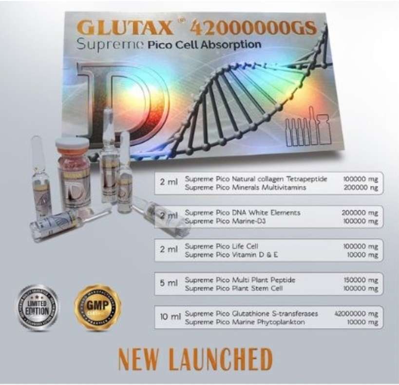 Glutax 42000000gs Supreme Pico Cell Glutathione Injection