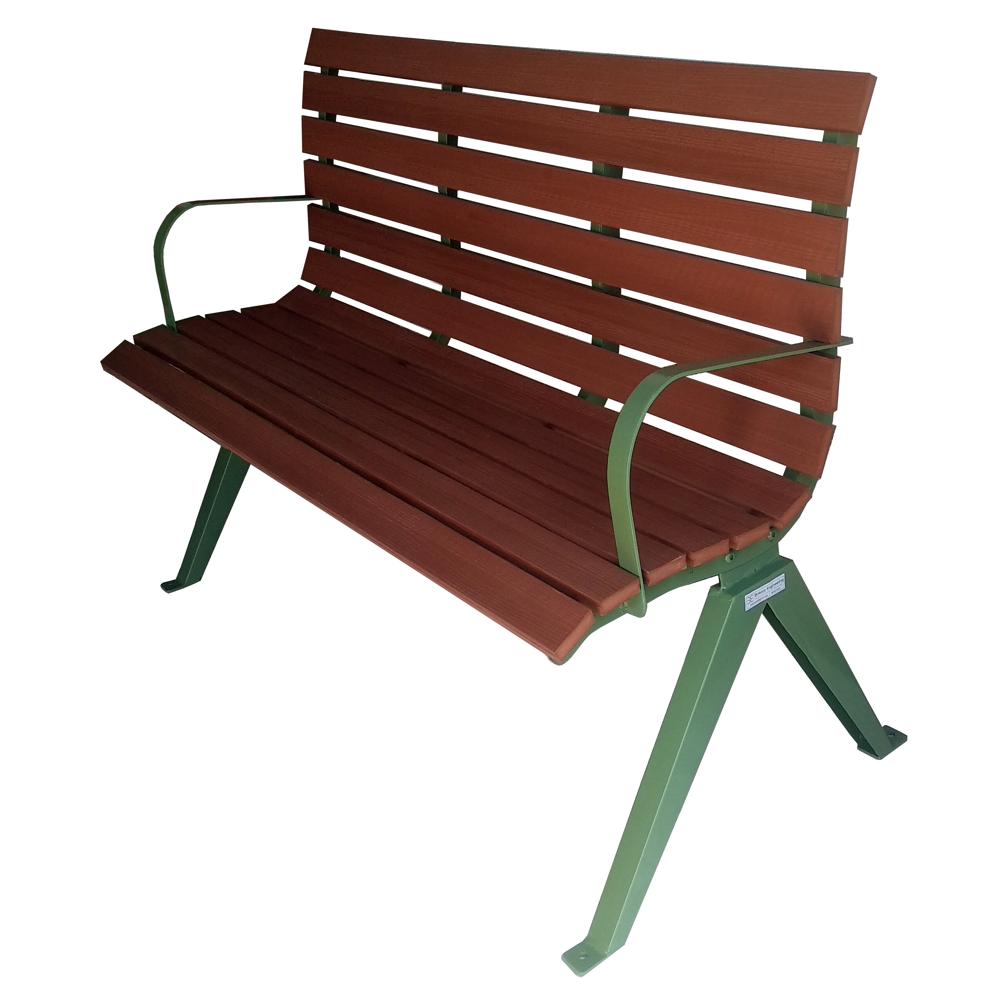 Wooden Garden Bench - Galvanized Steel Pipes with Powder Coating, WPC Wood Planks, Termite Resistant, Weatherproof, No Maintenance Required