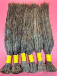 Raw Bulk Grey Human Hair Extensions Unprocessed Braiding Grey Hair