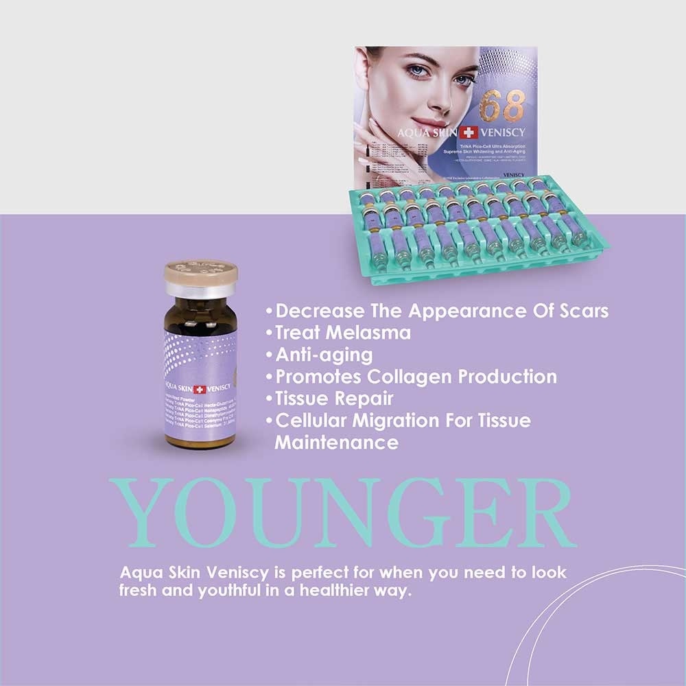 Aqua Skin Veniscy 68 Trina Pico Cell Glutathione Injection - Recommended For: Adults