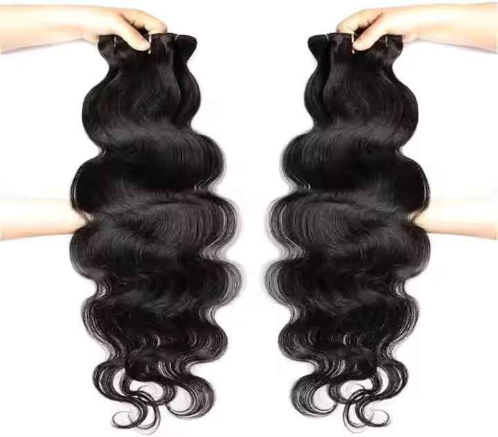 Body Wave RAW Human Hair Bundles for Women ,28 Inch Natural Black Premium Extensions